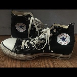 Black high top converse